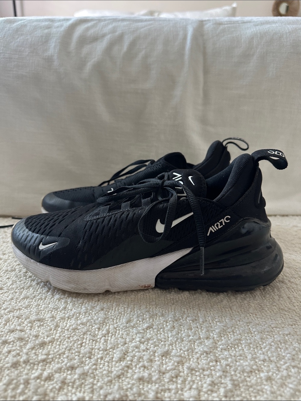 Nike Air Max 270 Black/White Athletic Sneakers